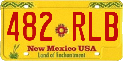 NM license plate 482RLB