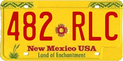 NM license plate 482RLC