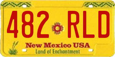 NM license plate 482RLD