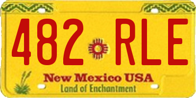 NM license plate 482RLE
