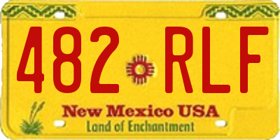 NM license plate 482RLF