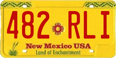 NM license plate 482RLI