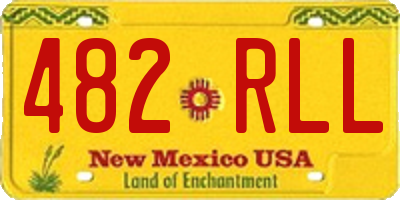NM license plate 482RLL