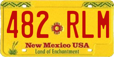 NM license plate 482RLM