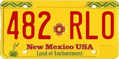 NM license plate 482RLO