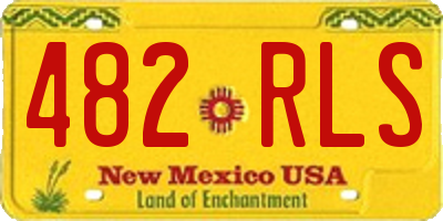 NM license plate 482RLS