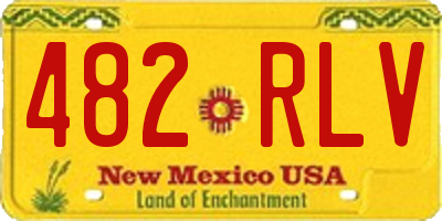 NM license plate 482RLV