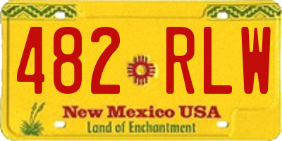 NM license plate 482RLW