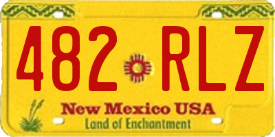 NM license plate 482RLZ