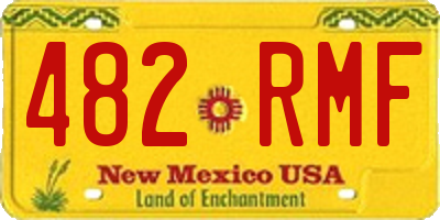 NM license plate 482RMF