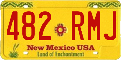 NM license plate 482RMJ