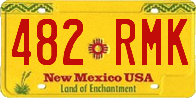 NM license plate 482RMK