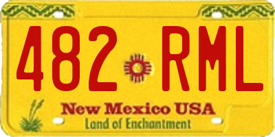 NM license plate 482RML
