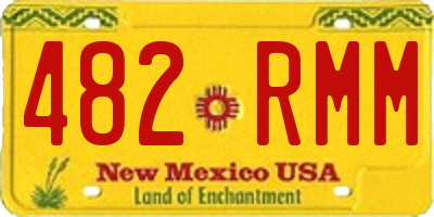 NM license plate 482RMM