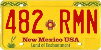 NM license plate 482RMN