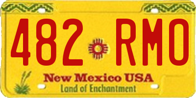 NM license plate 482RMO