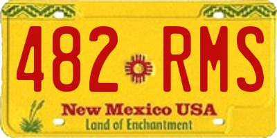 NM license plate 482RMS