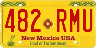 NM license plate 482RMU