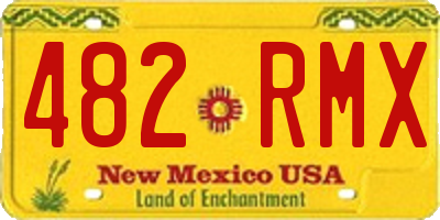 NM license plate 482RMX