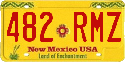 NM license plate 482RMZ