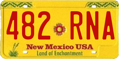 NM license plate 482RNA