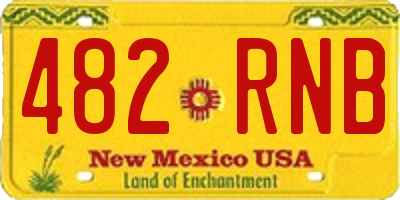 NM license plate 482RNB