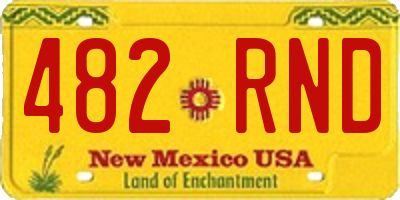 NM license plate 482RND