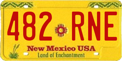 NM license plate 482RNE