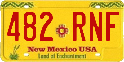 NM license plate 482RNF
