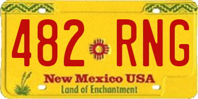NM license plate 482RNG