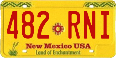 NM license plate 482RNI