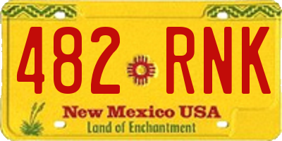 NM license plate 482RNK