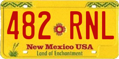 NM license plate 482RNL
