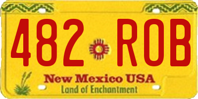 NM license plate 482ROB