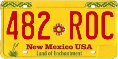 NM license plate 482ROC