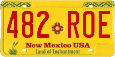 NM license plate 482ROE
