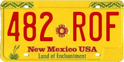 NM license plate 482ROF