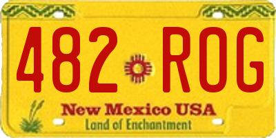 NM license plate 482ROG