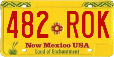 NM license plate 482ROK