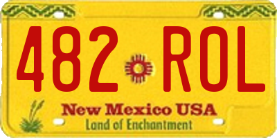 NM license plate 482ROL
