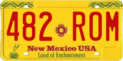 NM license plate 482ROM