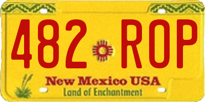 NM license plate 482ROP