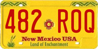 NM license plate 482ROQ