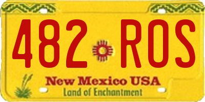 NM license plate 482ROS