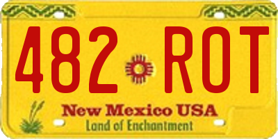 NM license plate 482ROT