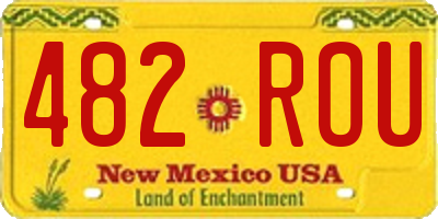 NM license plate 482ROU