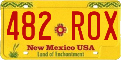 NM license plate 482ROX