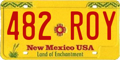 NM license plate 482ROY