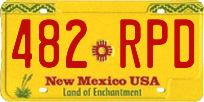NM license plate 482RPD