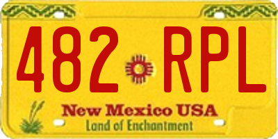 NM license plate 482RPL